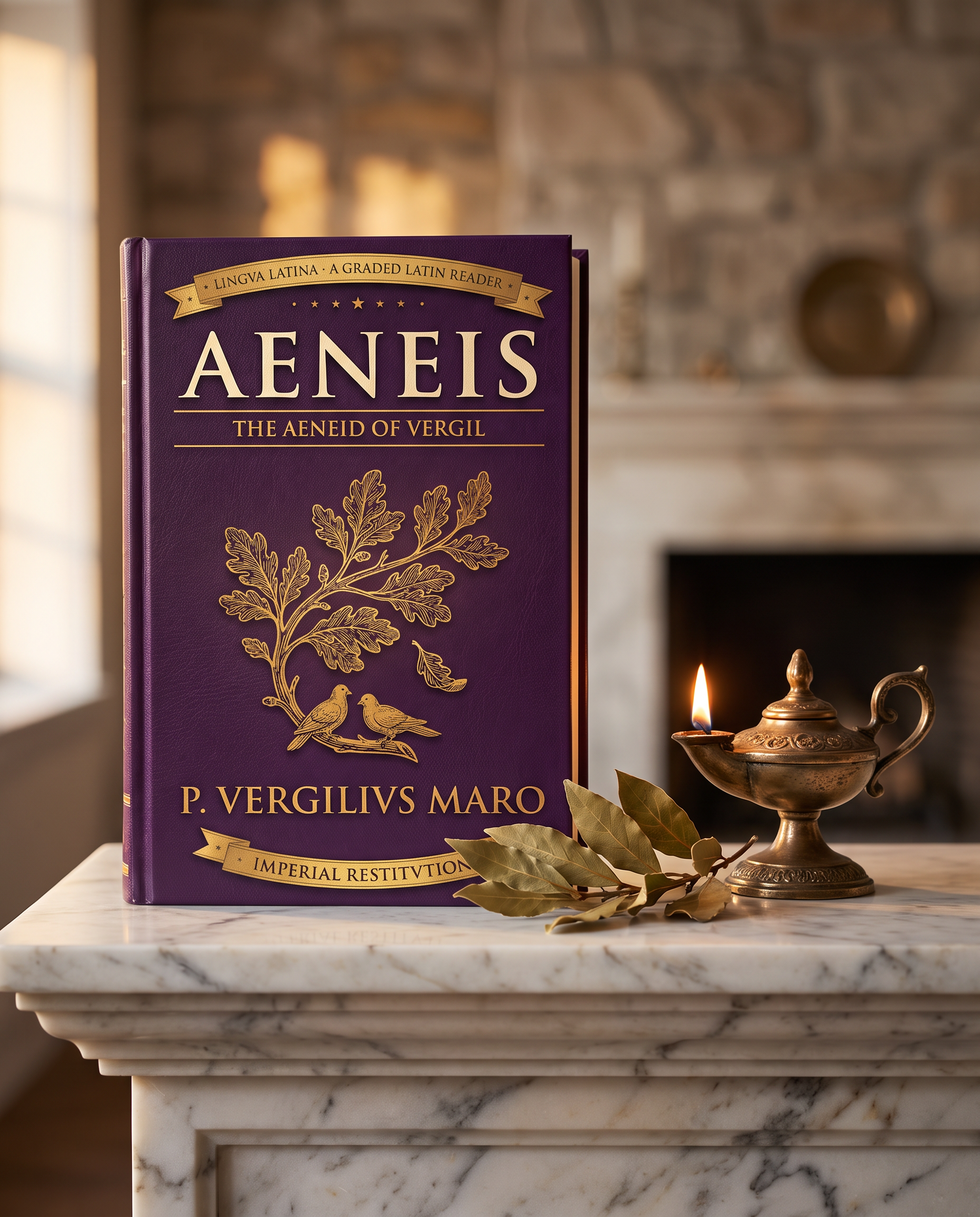 aeneis Latin reader — cinematic book photo
