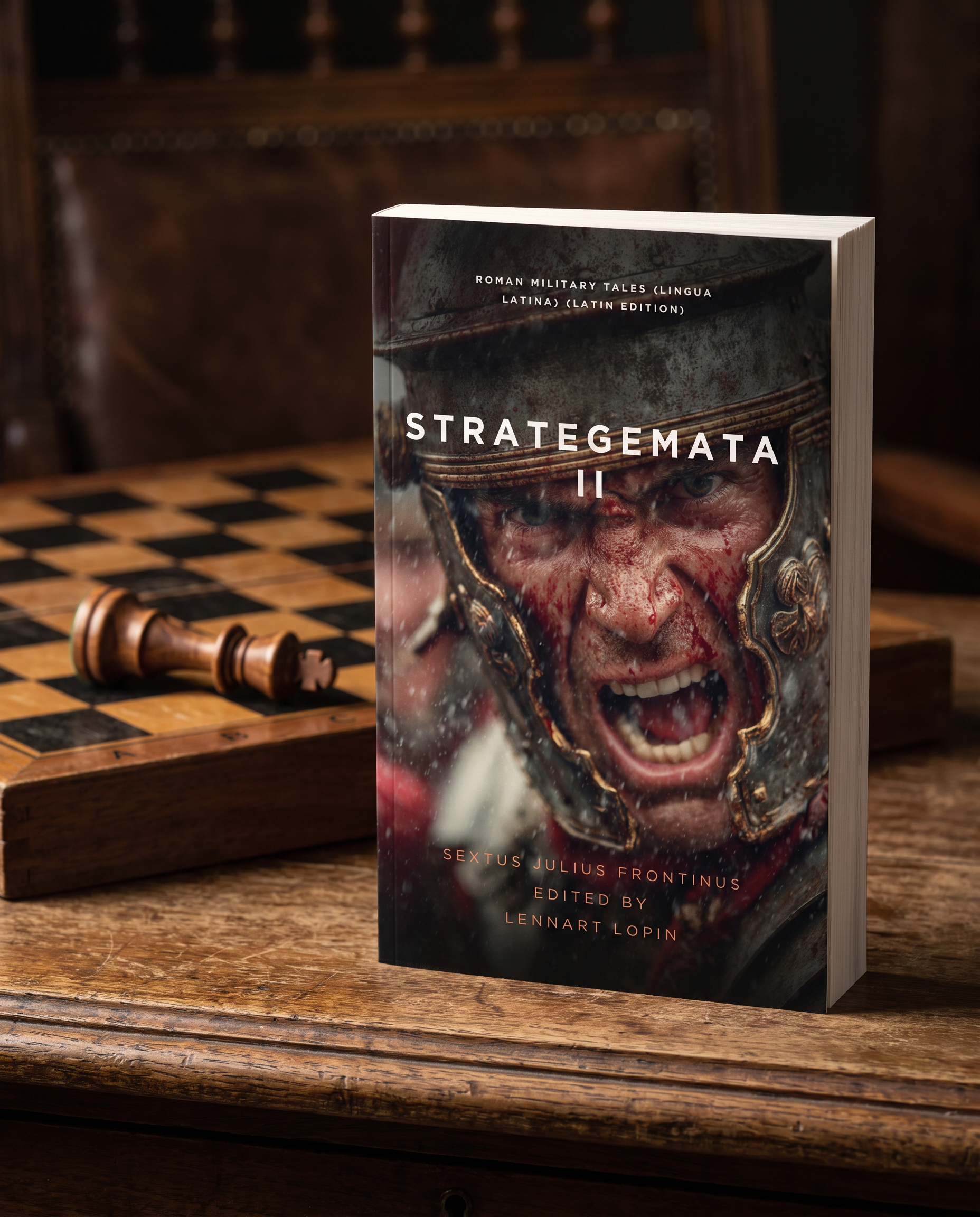 strategemata 2 Latin reader — cinematic book photo